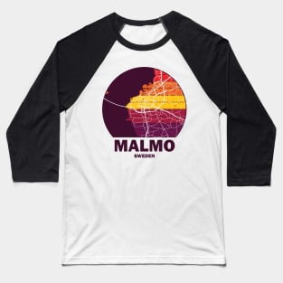 Malmo Retro Maps Baseball T-Shirt